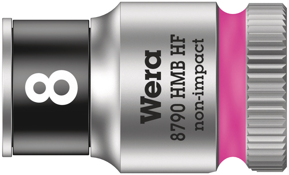Wera 8790 HMB HF Zyklop Hand- en Machinedop, met 3/8"-aandrijving met vasthoudfunctie, 8.0 x 29.0 mm - 1 stuk(s) - 05003742001