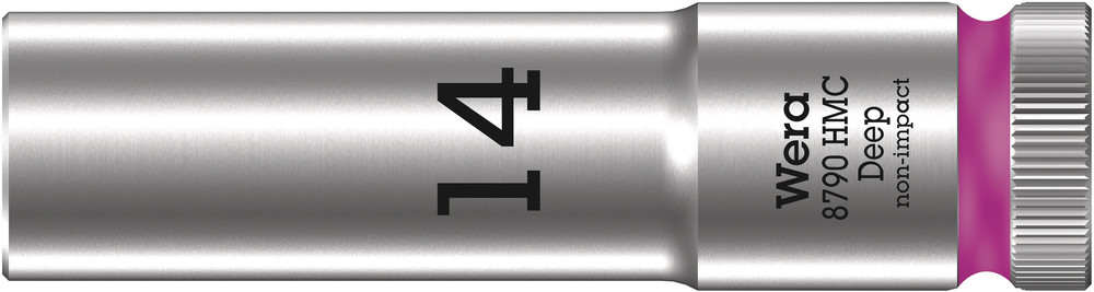Wera 8790 HMC Deep Hand- en Machinedop met 1/2"-aandrijving, 14 x 83 mm - 05004554001