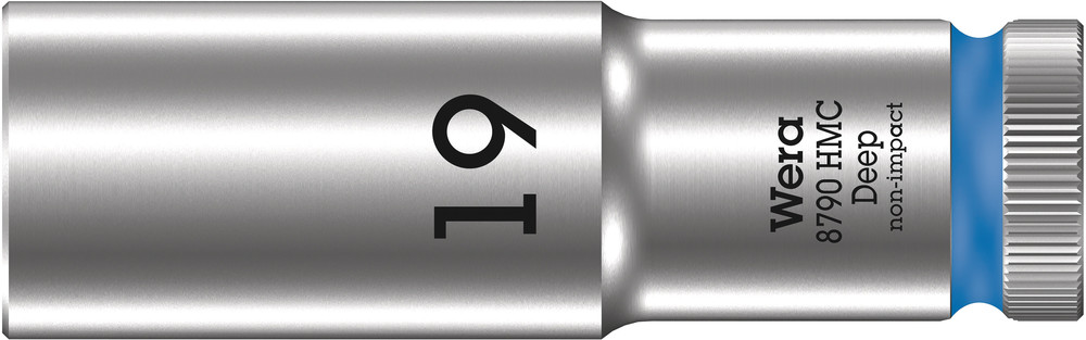 Wera 8790 HMC Deep Hand- en Machinedop met 1/2"-aandrijving, 19 x 83 mm - 05004559001