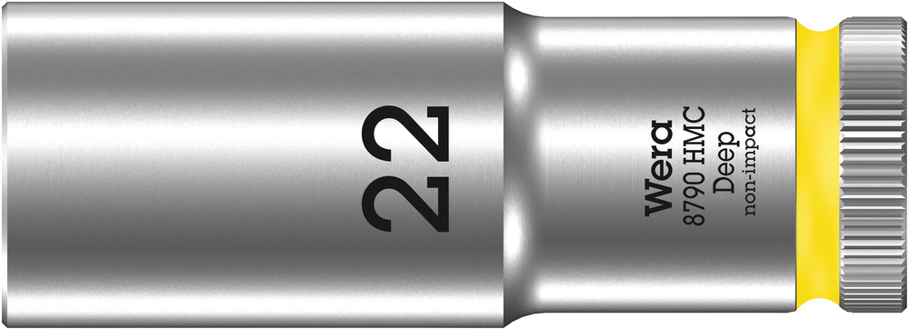 Wera 8790 HMC Deep Hand- en Machinedop met 1/2"-aandrijving, 22 x 83 mm - 05004562001