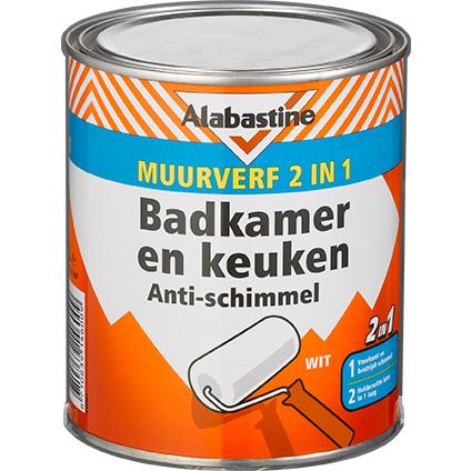 Alabastine muurverf 2-in-1 badkamer en keuken 1 l