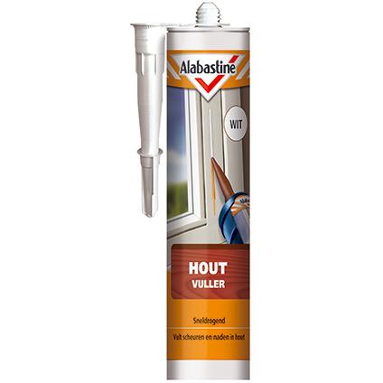 Alabastine Houtvuller Wit Koker 485 G - 5096036 - 5096036
