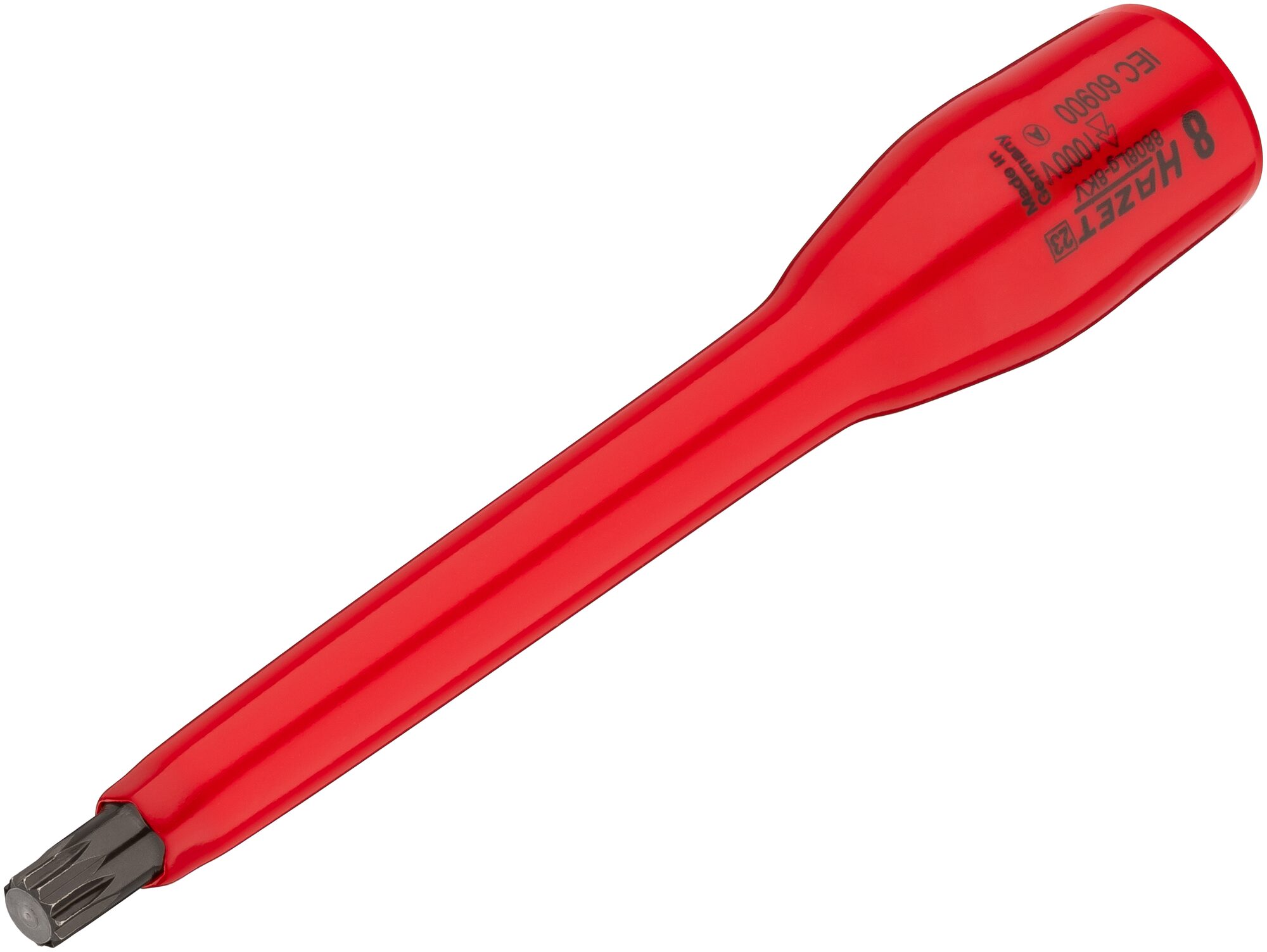 HAZET Dopsleutelbit · geïsoleerd 8808LG-8KV · 3/8 inch (10 mm) vierkant hol · Binnenveeltandprofiel XZN · SW M8