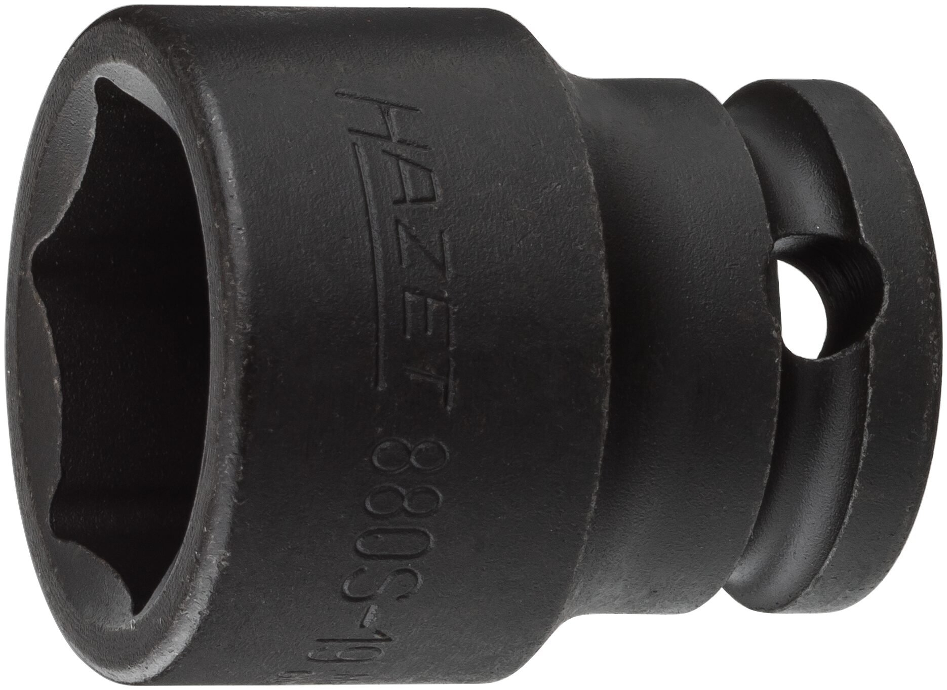HAZET Krachtdopsleutel 880S-19 · 3/8 inch (10 mm) vierkant hol · Buiten-zeskant-tractieprofiel · SW 19 mm