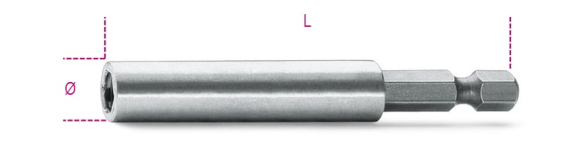 Beta Bithouder met borgring voor bits 5,5 mm aansluiting en 1/4” aansluiting 882M - 008820005