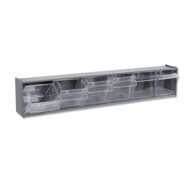 Beta PM/6C 6-vaks magazijnbakjes | vervaardigd uit kunststof | met wandhouder - 088880440 - 088880440