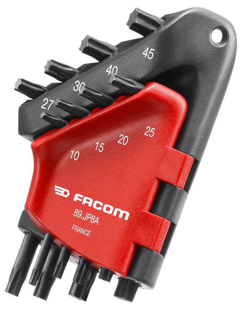 Facom 89.jp haakse inbussleutels torx; in houder - 89.JP8A
