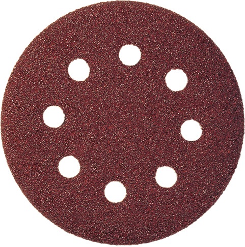 Klingspor Schuurpad met klitbevestiging | GLS 5 125 mm korreling 120 | voor hout / metaal korund | Gatenaantal 8 | 50 stuks - 89493 - 89493a