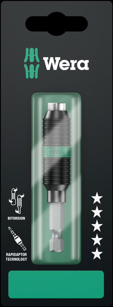 Wera 897/4 R Universele Bithouder Rapidaptor BiTorsion, 1/4 duim x 75 mm - 1 stuk(s) - 05073420001