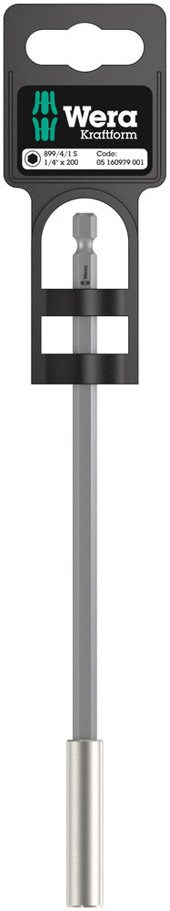 Wera 899/4/1 S Universele Bithouder met sterke spanring, 1/4 duim x 200 mm - 1 stuk(s) - 05160979001