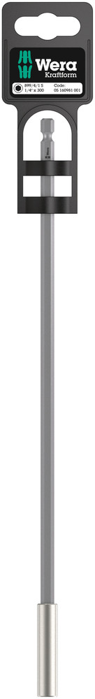Wera 899/4/1 S Universele Bithouder met sterke spanring, 1/4 duim x 300 mm - 1 stuk(s) - 05160981001