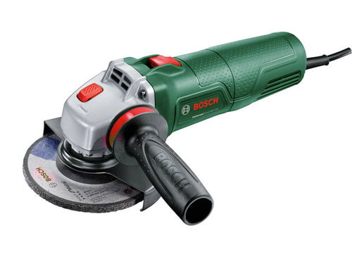 Bosch Groen Haakse slijper UniversalGrind 850-125 (Handgreep vibration control beschermkap clip-on beschermkap slijpschijf 2x doorslijpschijf)