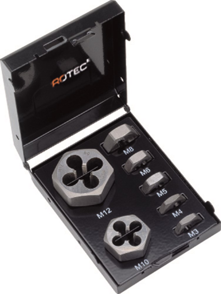 Rotec 7 dlg. Cass. Snijmoeren M3-M12 - 9002055 - 900.2055