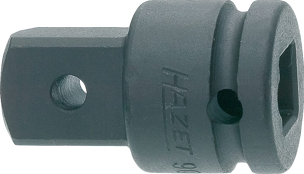 HAZET Vergrotingsstuk 9007S-1 · 1/2 inch (12,5 mm) vierkant hol · 3/4 inch (20 mm) vierkant massief · Lengte: 49 mm