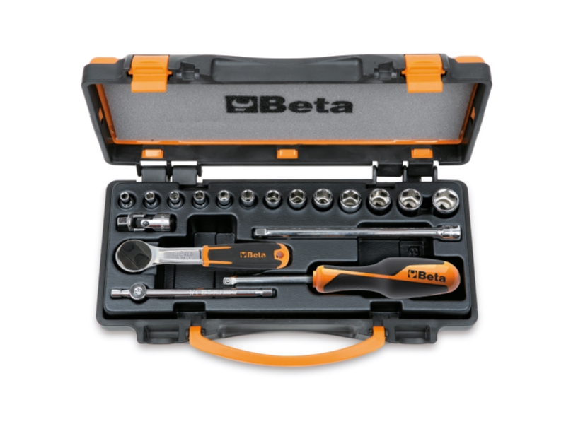 Beta Doppendoos met 13 zeskant dopsleutels en 5 toebehoren 900/C13-5 - 009000953