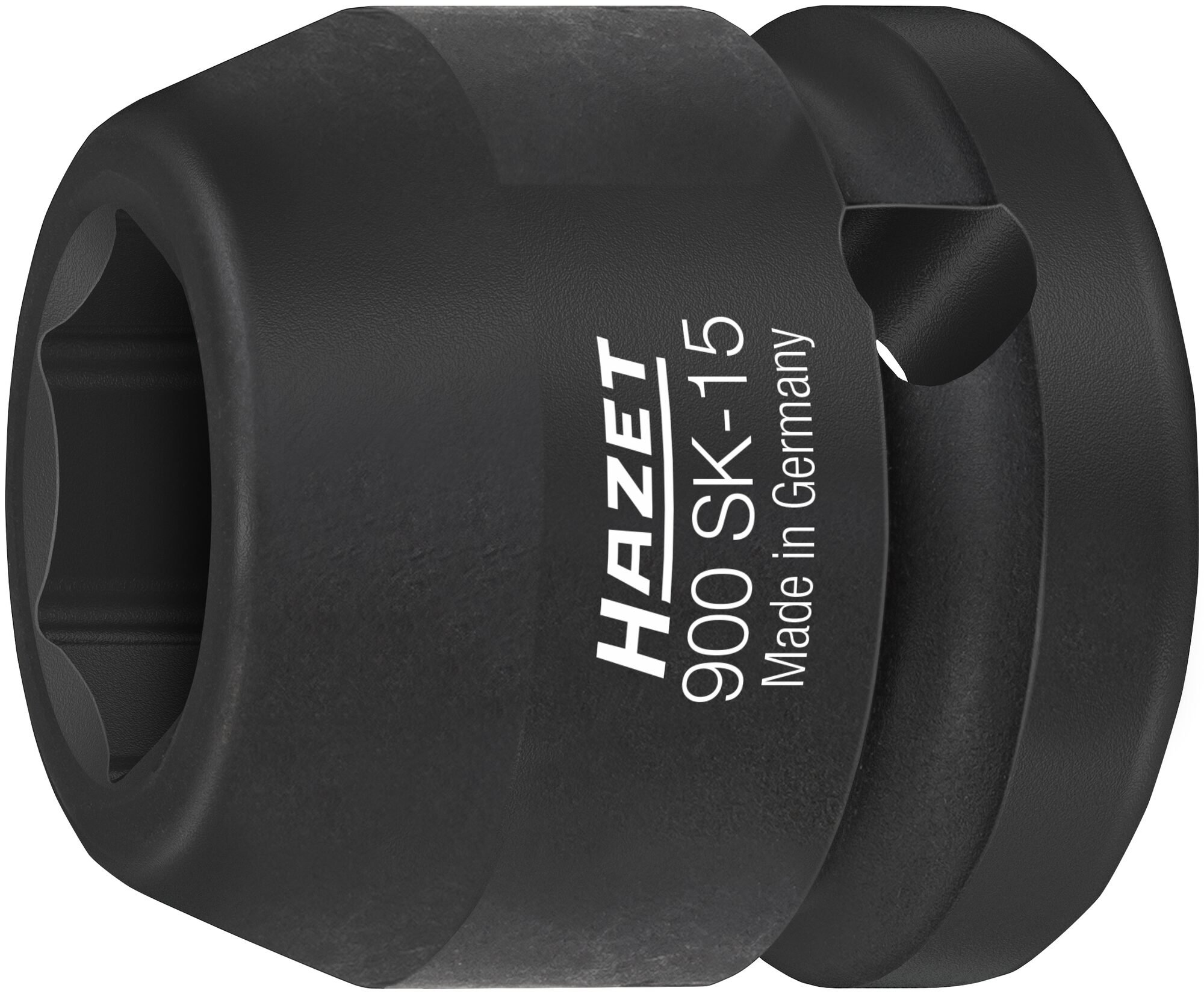 HAZET Krachtdopsleutel 900SK-15 · 1/2 inch (12,5 mm) vierkant hol · Buiten-zeskant-tractieprofiel · SW 15 mm