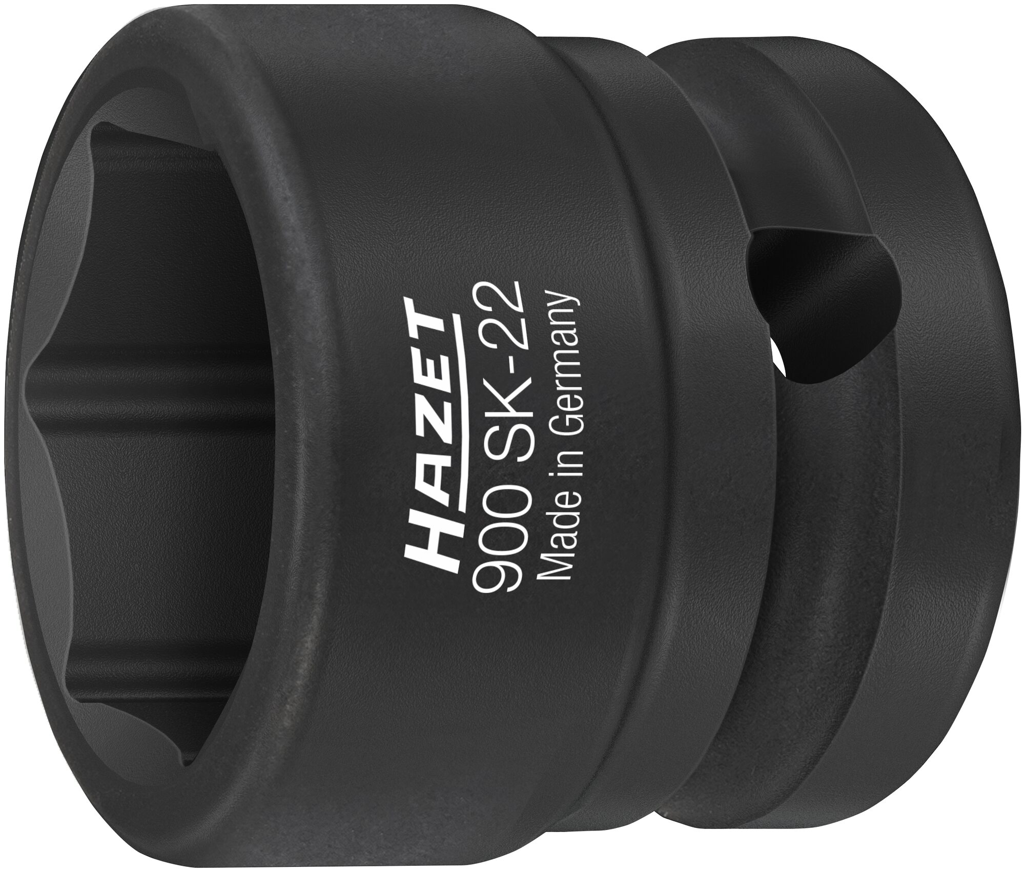 HAZET Krachtdopsleutel 900SK-22 · 1/2 inch (12,5 mm) vierkant hol · Buiten-zeskant-tractieprofiel · SW 22 mm