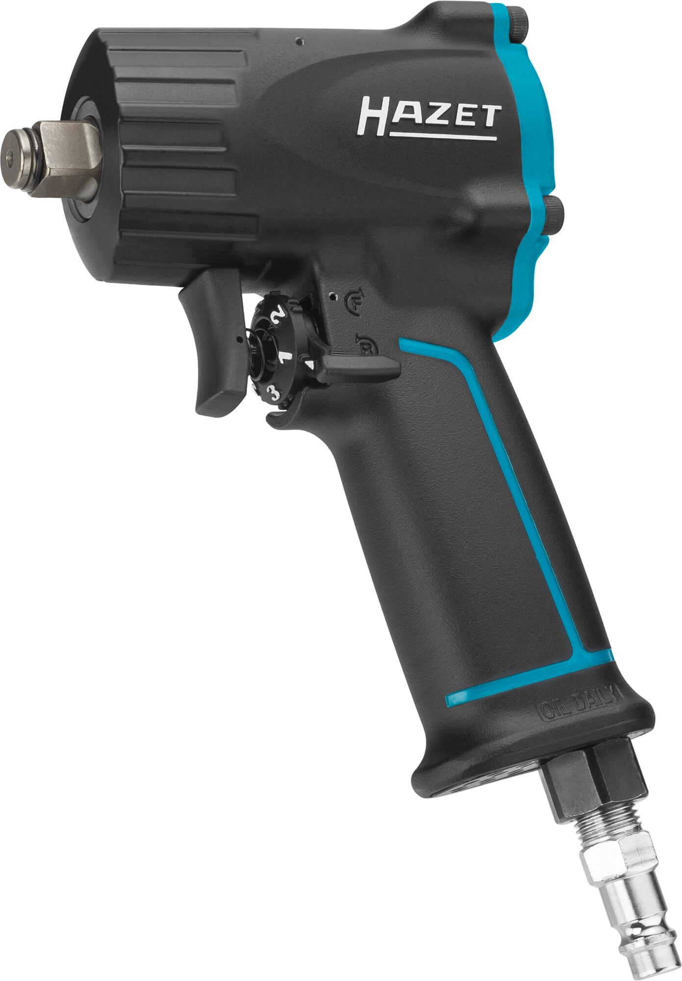HAZET Slagmoersleutel · extra kort 9012M · Losdraaimoment maximaal [Nm]: 1100 Nm · 1/2 inch (12,5 mm) vierkant massief · Jumbo-hamerslagwerk