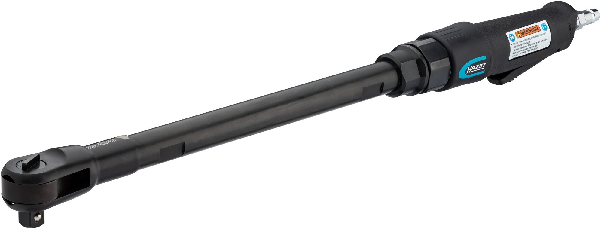 HAZET Ratelschroevendraaier · extra lang 9022P-XLG · 1/2 inch (12,5 mm) vierkant massief · Lengte: 551 mm