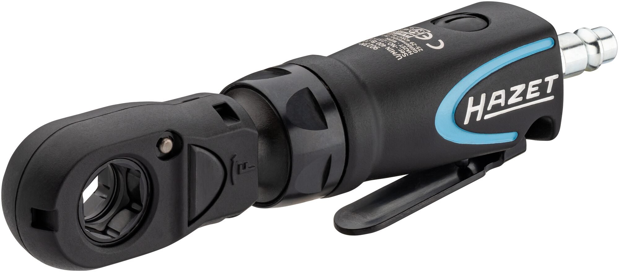 HAZET Multifunctionele mini-ratelschroevendraaier 9023M-1 · 1/4 inch (6,3 mm) vierkant massief, 3/8 inch (10 mm) vierkant massief, 1/4 inch (6,3 mm)