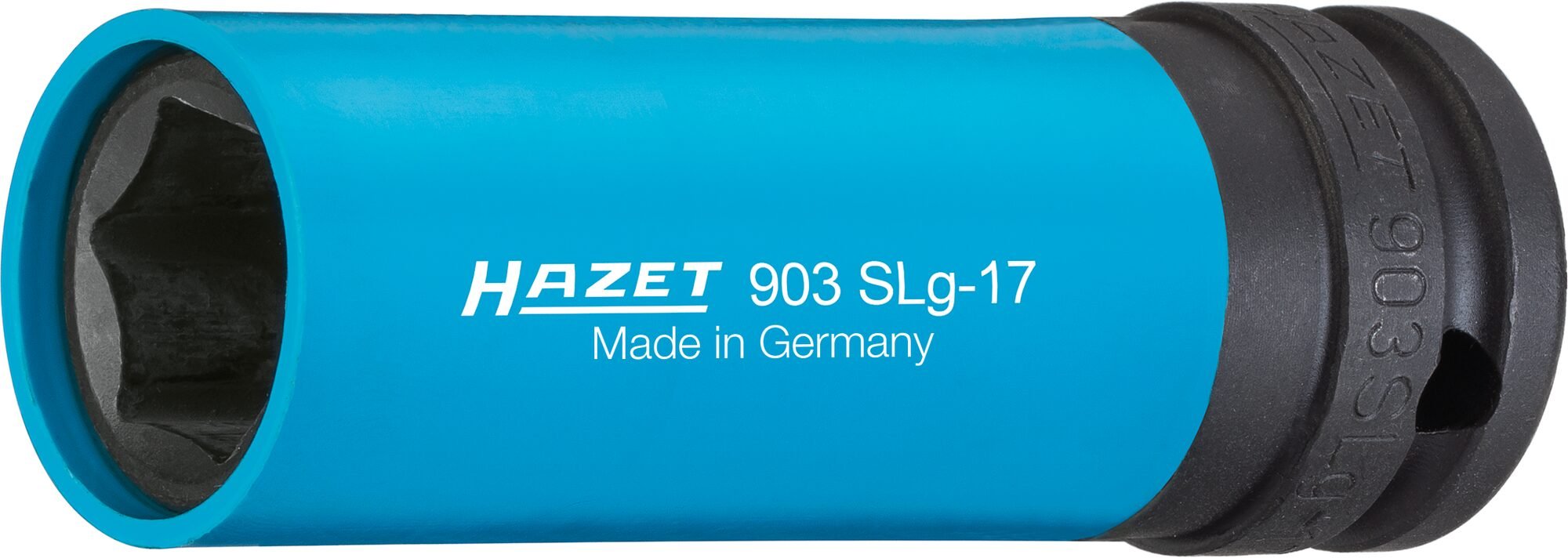 HAZET Krachtdopsleutel 903SLG-17 · 1/2 inch (12,5 mm) vierkant hol · Buiten-zeskant-tractieprofiel · SW 17 mm