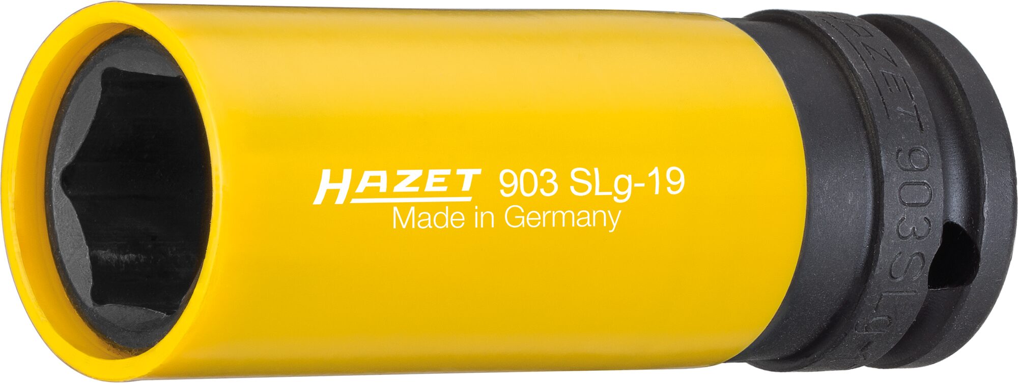 HAZET Krachtdopsleutel 903SLG-19 · 1/2 inch (12,5 mm) vierkant hol · Buiten-zeskant-tractieprofiel · SW 19 mm