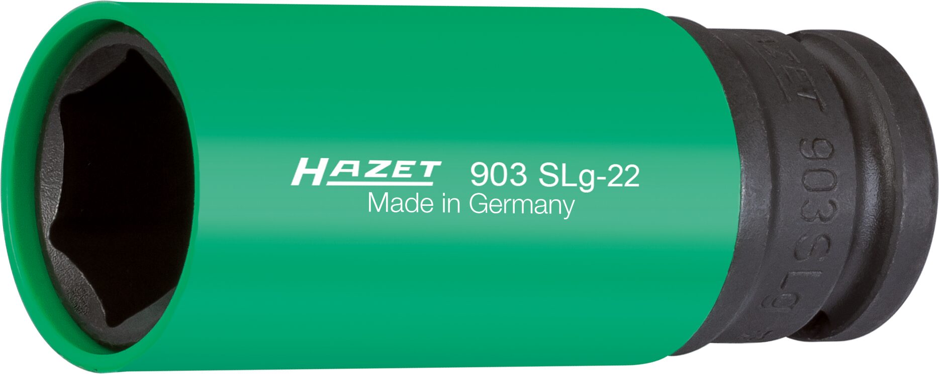 HAZET Krachtdopsleutel 903SLG-22 · 1/2 inch (12,5 mm) vierkant hol · Buiten-zeskant-tractieprofiel · SW 22 mm