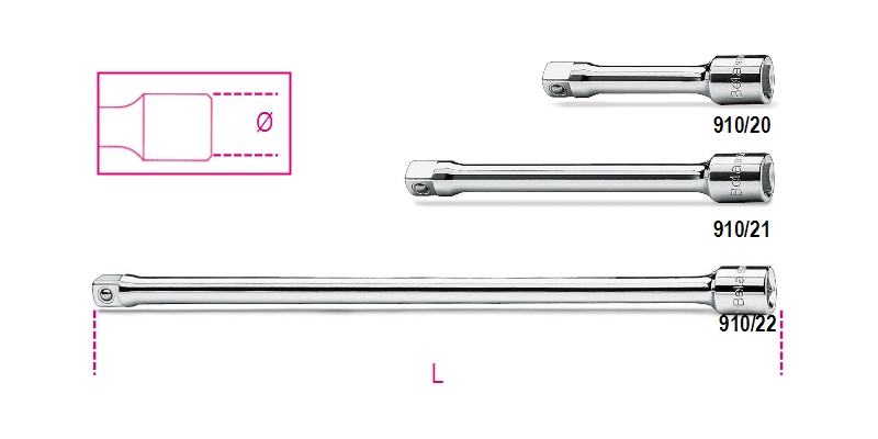 Beta 3/8” verlengstukken 910/21 - 009100822