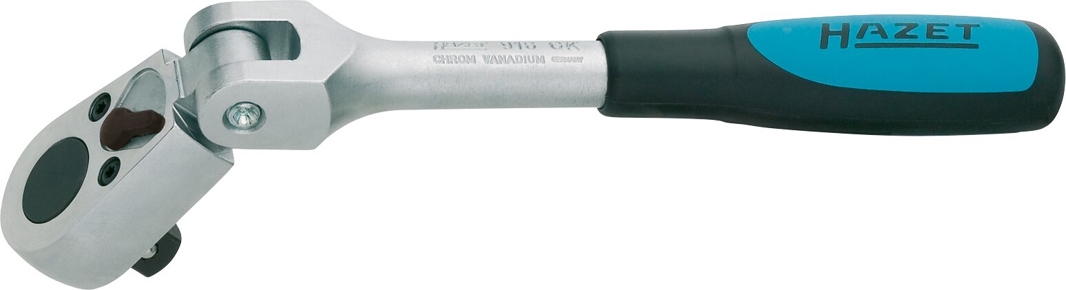 HAZET Omschakelratel · met scharnier 916GK · 1/2 inch (12,5 mm) vierkant massief · Lengte: 270 mm