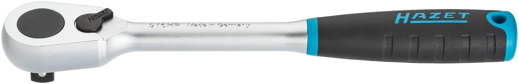 HAZET HiPer Fijnvertande omschakelratel 916HP · 1/2 inch (12,5 mm) vierkant massief · Lengte: 275 mm