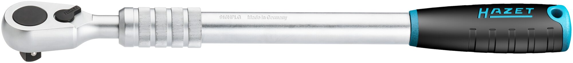 HAZET HiPer fijnvertande omschakelratel · uittrekbaar 916HPLG · 1/2 inch (12,5 mm) vierkant massief · 614 mm