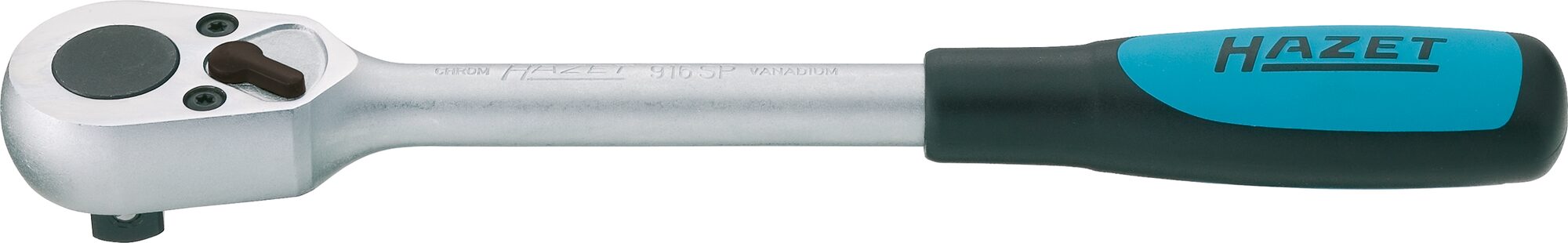 HAZET Omschakelratel 916SP · 1/2 inch (12,5 mm) vierkant massief · Lengte: 275 mm