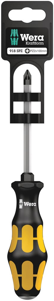 Wera 918 SPZ SB Pozidriv-Schroevendraaier , PZ 2 x 100 mm - 1 stuk(s) - 05100081001
