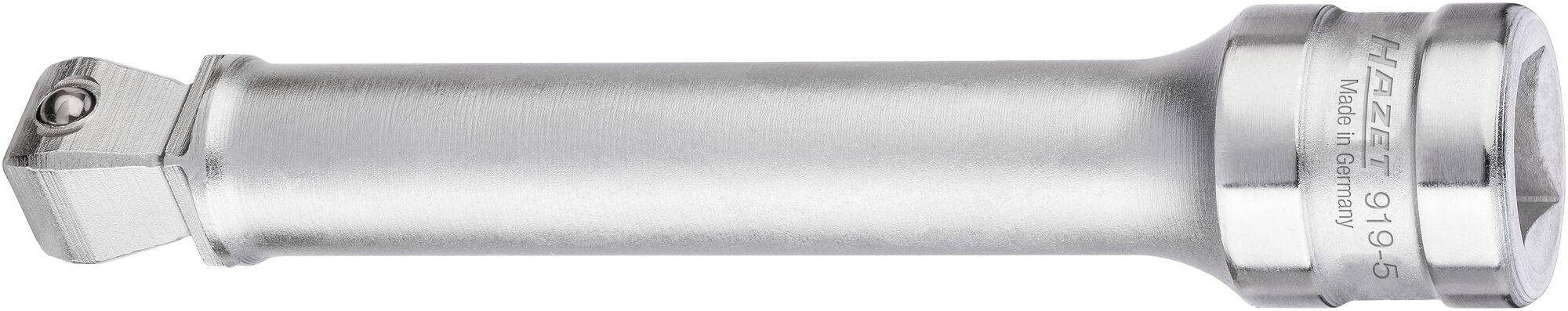 HAZET Verlengstuk · scharnierbaar 919-5 · 1/2 inch (12,5 mm) vierkant hol · 1/2 inch (12,5 mm) vierkant massief · Lengte: 123 mm