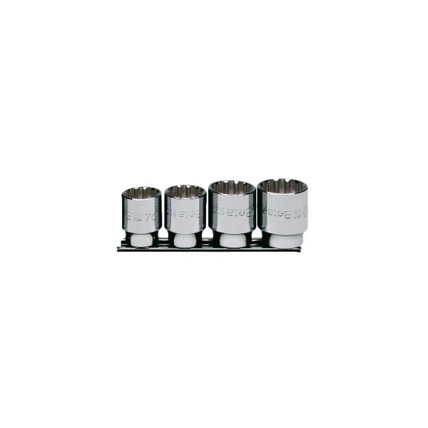 Beta 920U/SB4 Set van gearlock dopsleutels | 1/2" aandrijfvierkant | voor zeskant moeren | verchroomd - 009201744 009201744