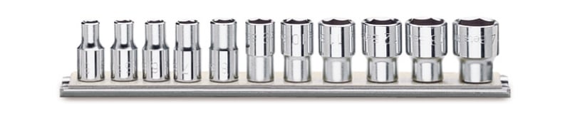 Beta 11-delige set dopsleutels twaalfkant (art. 910AS) met support 920AS/SB11 - 009200225