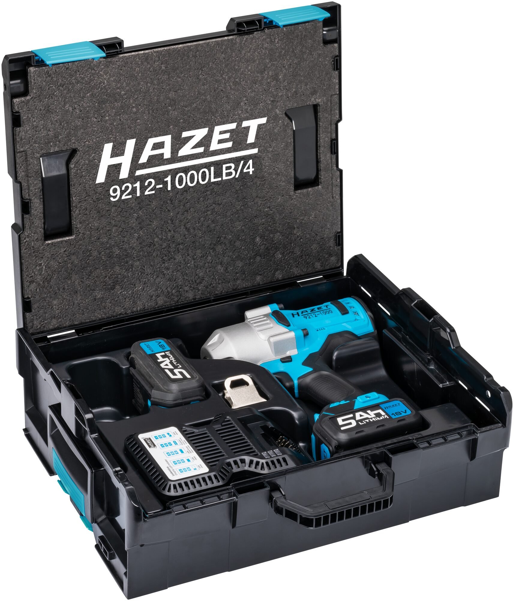 HAZET Accu-slagmoersleutel 9212-1000LB/4 · Losdraaimoment maximaal [Nm]: 1400 Nm · 1/2 inch (12,5 mm) vierkant massief · 4-delig