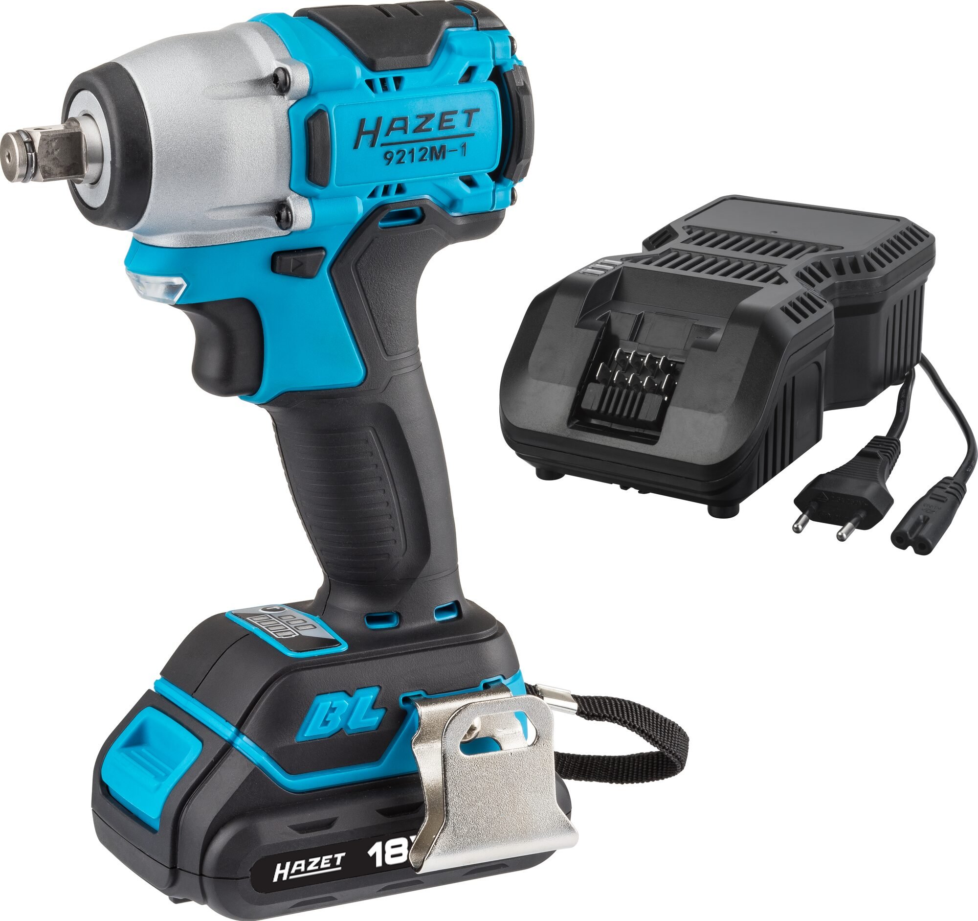 HAZET Mini accu-slagmoersleutelset · 18 Volt 9212M-1 · Losdraaimoment maximaal [Nm]: 270 Nm · 1/2 inch (12,5 mm) vierkant massief · 3-delig