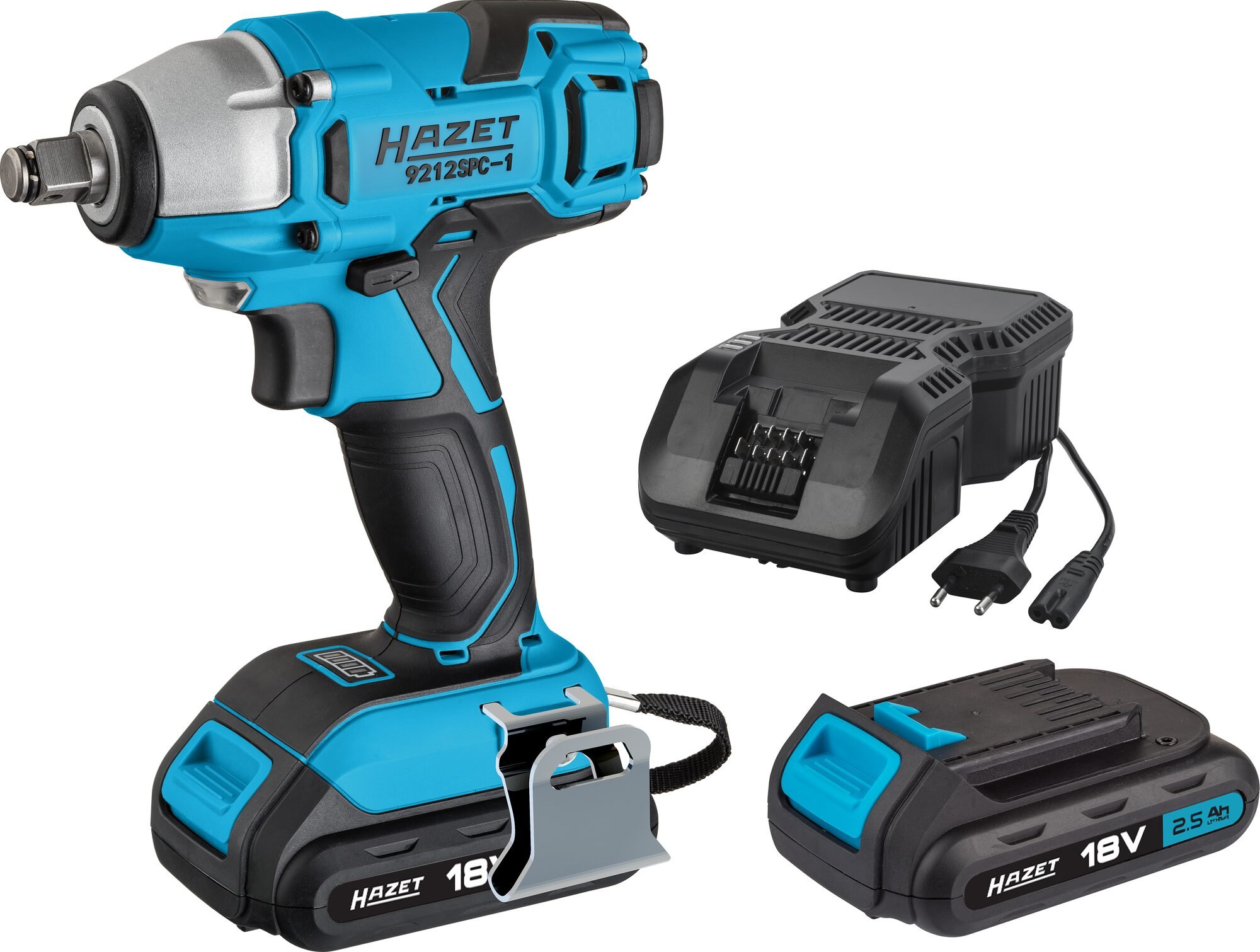 HAZET Accu-slagmoersleutelset · 18 Volt 9212SPC-1/4 · Losdraaimoment maximaal [Nm]: 260 Nm · 1/2 inch (12,5 mm) vierkant massief · 4-delig