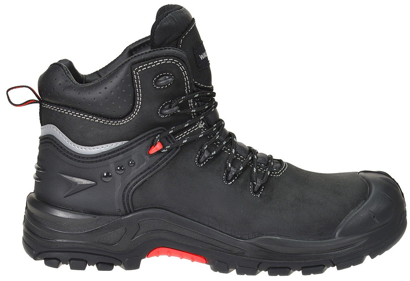 Walkmate Zagreb | Zwart/Rood | veter hoog | airplus | S3 SRC | Maat 48 - 92473.48 - 92473.48
