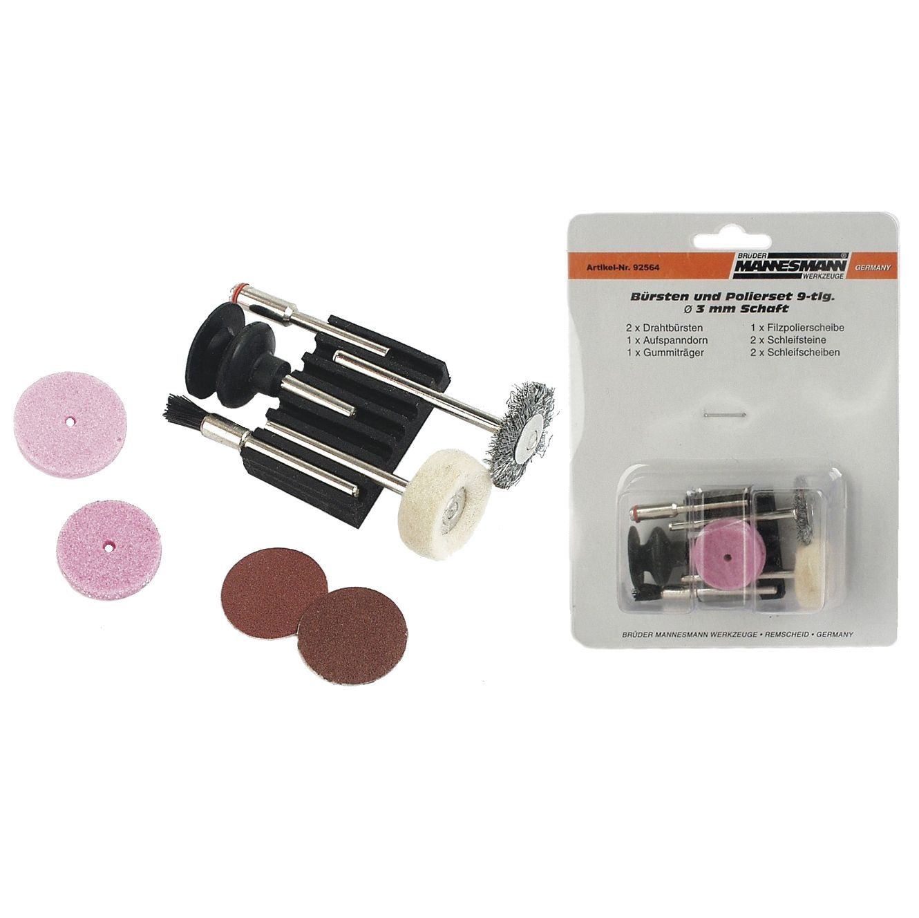 Brüder Mannesmann Borstel/polijstset 9 dlg (Hobby) - 92564