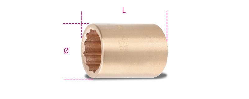 Beta Vonkvrije 1/2" twaalfkant dopsleutels 926BA 32 - 009260832