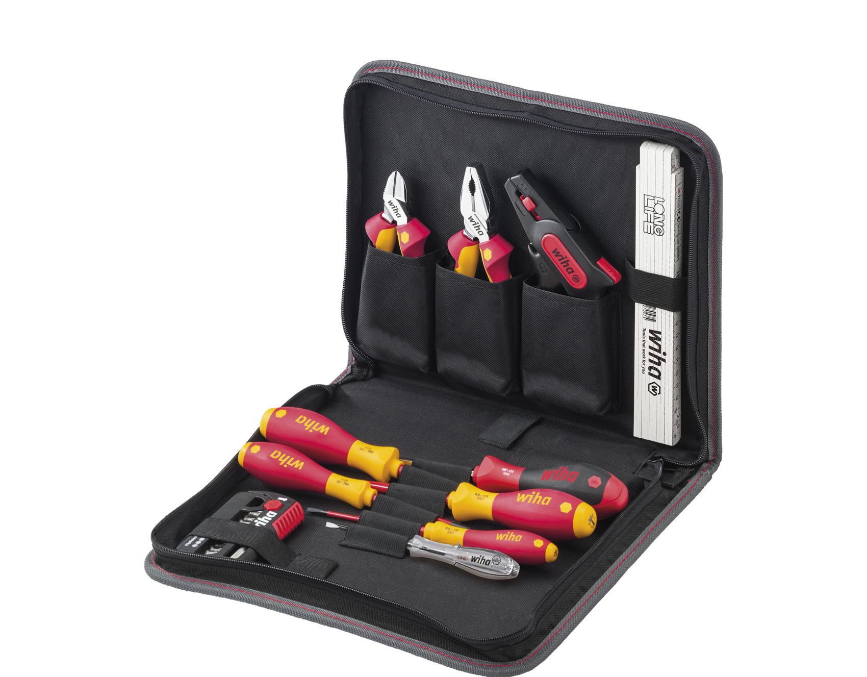 Wiha 9300035 Gereedschapset elektricien assorti 32-delig incl. gereedschapetui - 41241