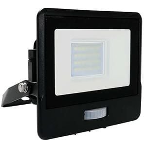 LED Bouwlamp | 20W | 6500K | IP65 | met Sensor | Body Zwart