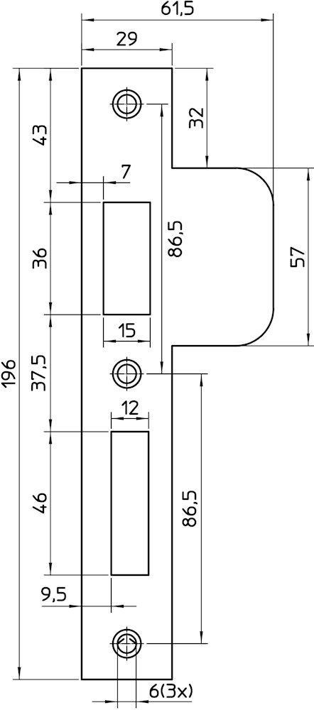 Nemef Sluitplaat P4139-17T Dn Rvs D2