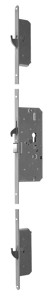 Nemef 4917 81-84 Veiligheidsmeerpuntssluiting | krukbediend krukvrijloop/OneShot | SKG*** | DM55mm | PC72mm | voorplaat staal verzinkt 20x1700mm