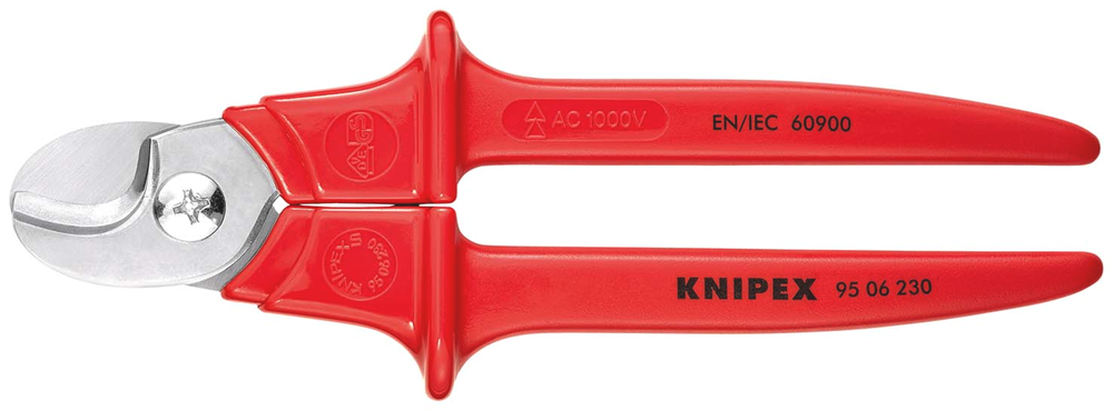 Knipex Kabelschaar benen | Kunststof omspoten | Geïsoleerd | Kunststof gespoten | VDE-getest - 95 06 230 SB