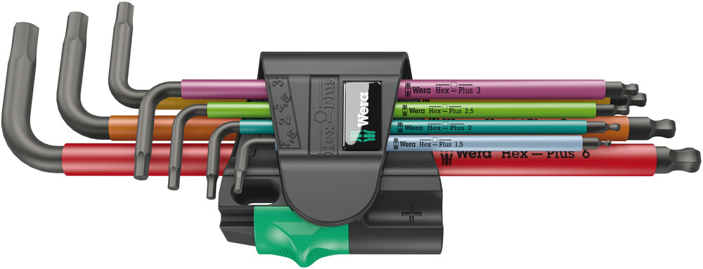 Wera 950 SPKL/7B SM Multicolour Magneet Stiftsleutelset, metrisch, BlackLaser, 7 -delig - 1 stuk(s) - 05022534001