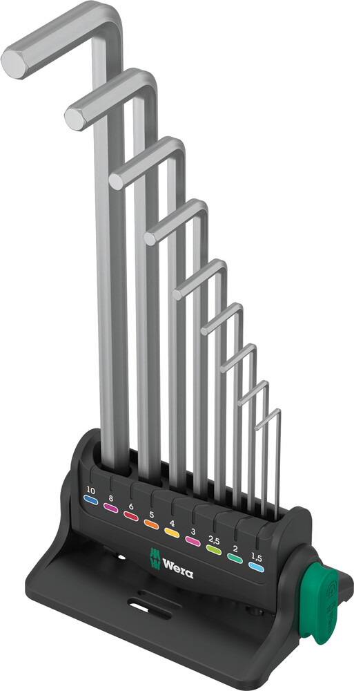Wera 950/9 Hex-Plus 8 Stiftsleutelset, metrisch, verchroomd, 9-delig - 05022102001 afbeelding 1
