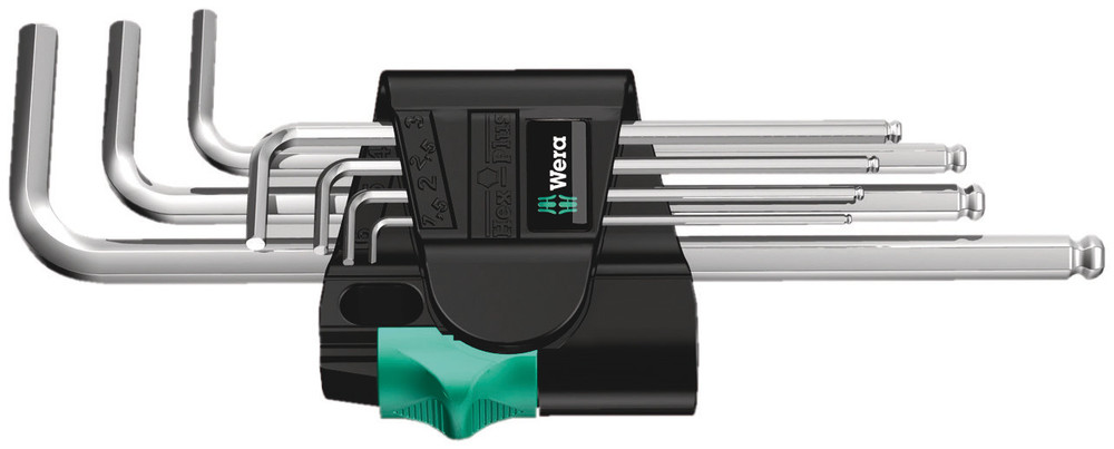 Wera 950 PKL/7 SM N Stifsleutelset, metrisch, verchroomd, 7-delig - 1 stuk(s) - 05022181001